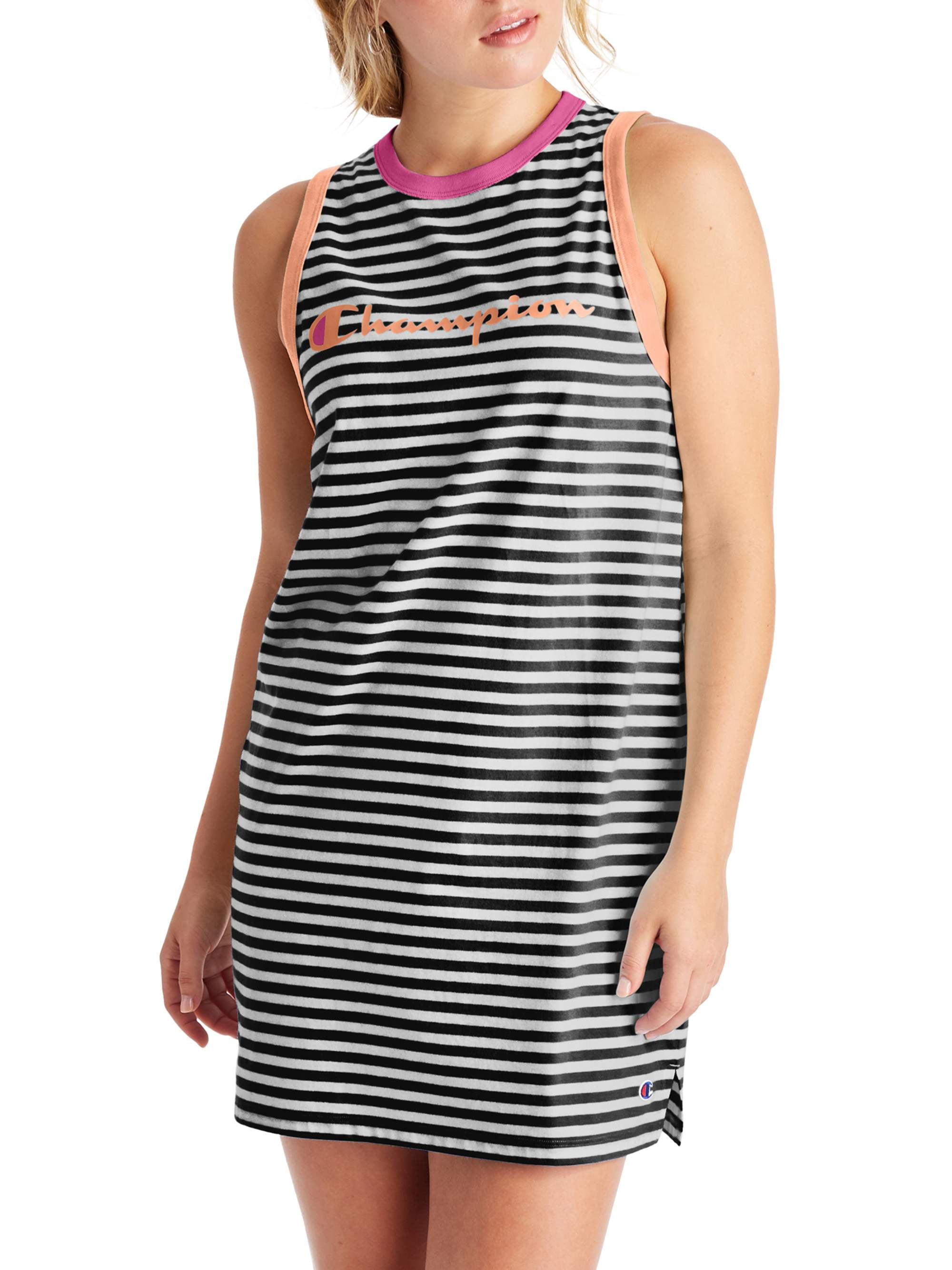 Champion Womens Campus Tank Dress, L, Black/White - Walmart.com