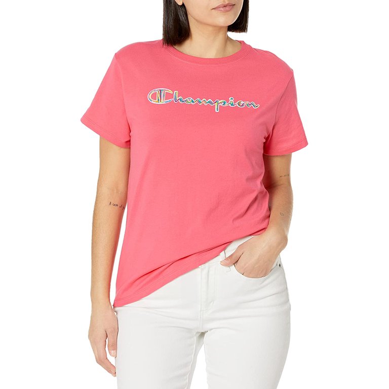 Champion Womens Classic Brush Script Logo T-Shirt RTF-XL - Walmart.com