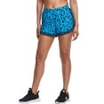 thumbnail image 1 of Champion Womens Everyday Varsity Shorts, M, All Over Leopard Balboa Blue, 1 of 4