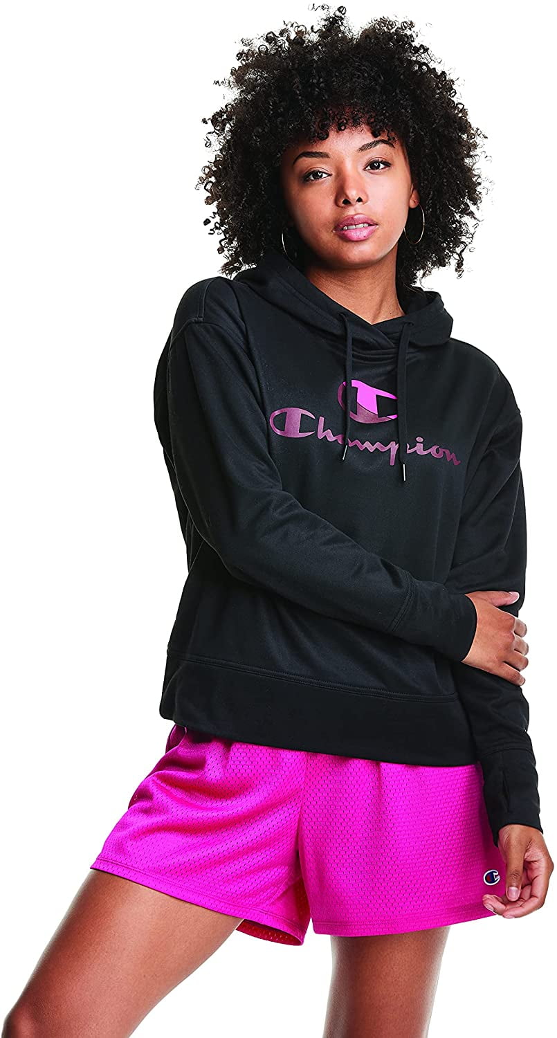 Champion Womens Fleece Logo Hoodie Black XL - Walmart.com