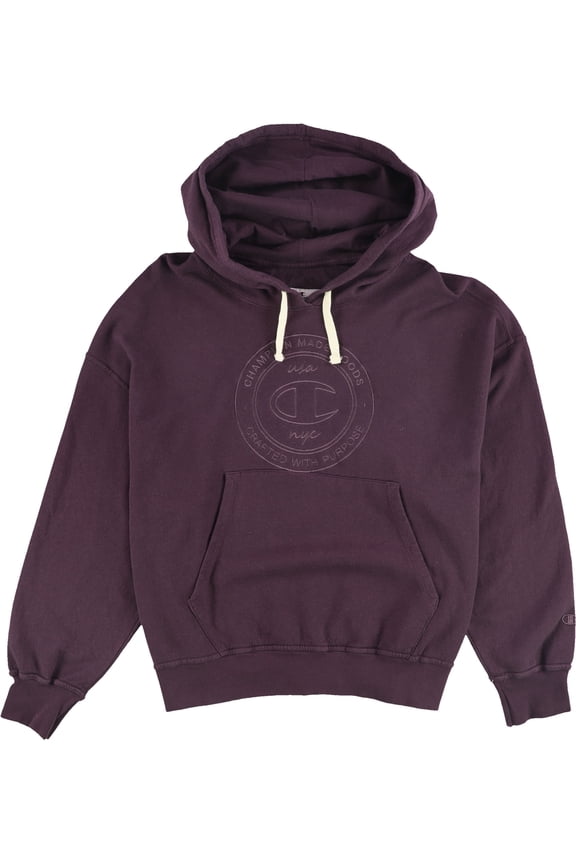 Womens Logo Hoodie Sweatshirt, Purple, X-Large