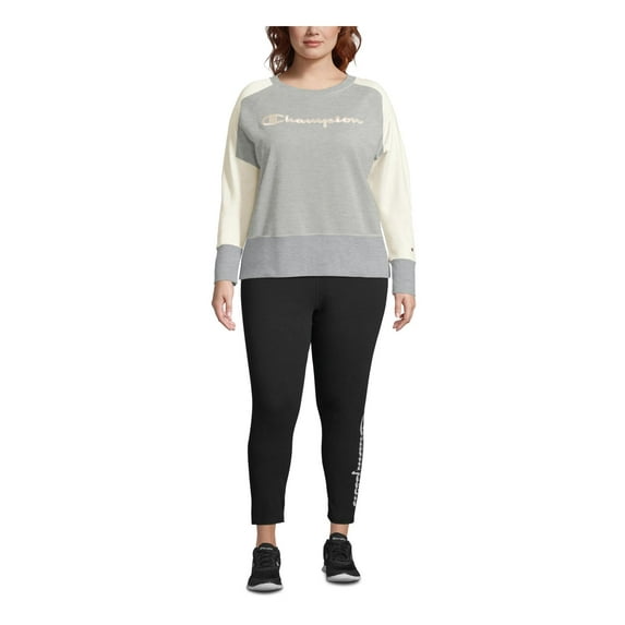 Champion Womens Plus Activewear Fitness Sweatshirt Gray 2X
