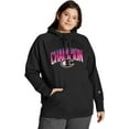 thumbnail image 1 of Champion Womens Plus Powerblend Fleece Hoodie, 1X, Black, 1 of 4