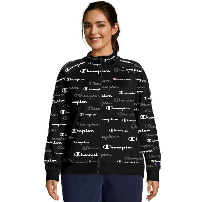 Champion Womens Plus Size Logo Print Track Jacket Walmart