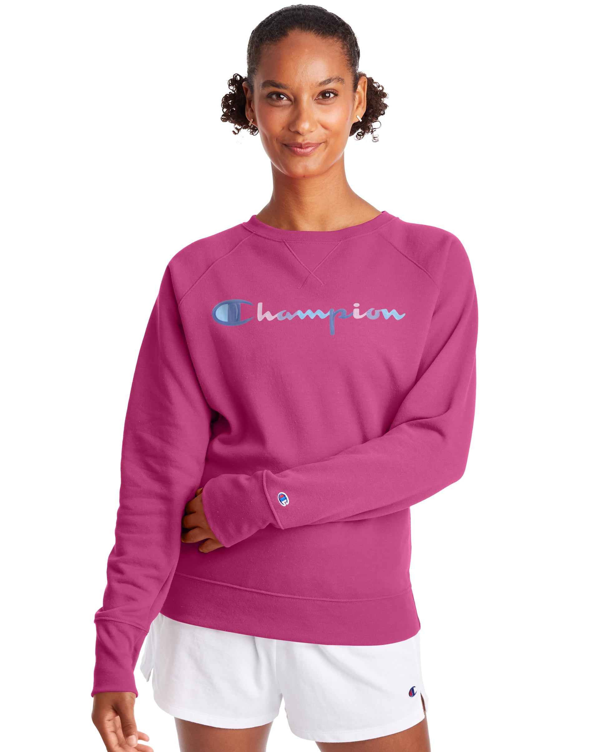 Women's champion powerblend clearance fleece boyfriend crew sweatshirt