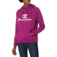 thumbnail image 1 of Champion Womens Powerblend Fleece Hoodie, Double Logo X-Large Venture Pink-586974, 1 of 2