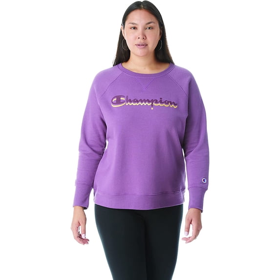 Champion Womens Powerblend Logo Boyfriend Sweatshirt;3X