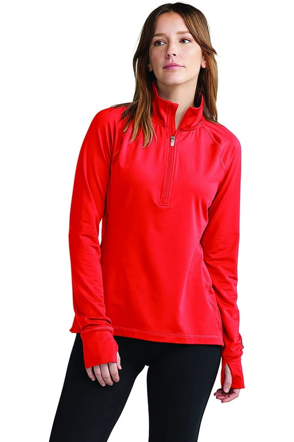 Womens Sport Absolute Half Zip Medium Poppy Orange