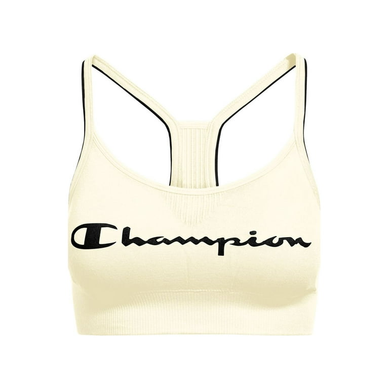 Champion Womens The Heritage Cami Sports Bra, XXL, Chalk White 