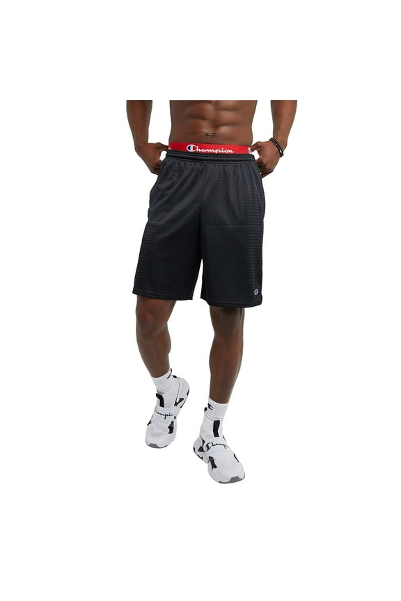 mens 9" Shorts, Mesh Shorts, 9", Mesh Basketball Shorts, Mesh Gym running shorts, Black-407q88, XX-Large US