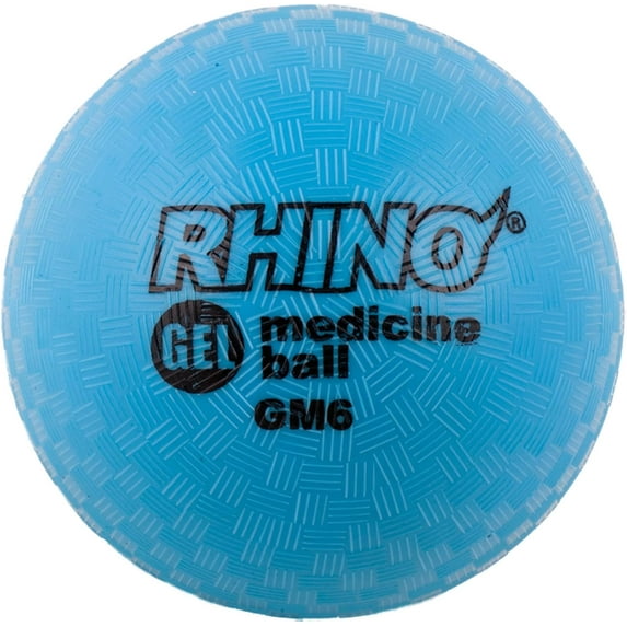 Champion Sports RHINO Gel Filled Medicine Ball, blue 4 lbs, for strength training and fitness