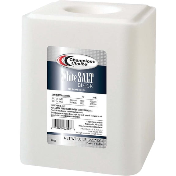 Champion's Choice 50 lb. White Salt Block
