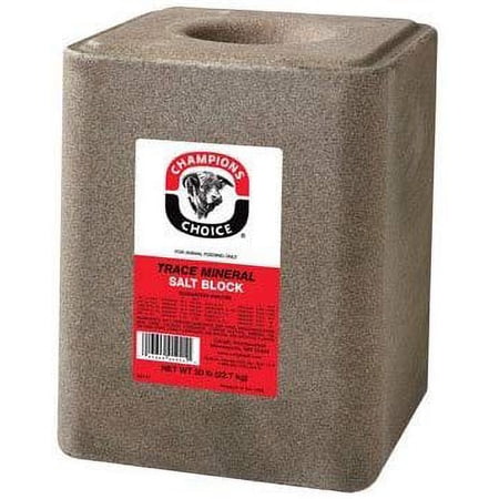 Champions Choice Trace Mineral Salt Block - Shelf-Stable - 50 lbs