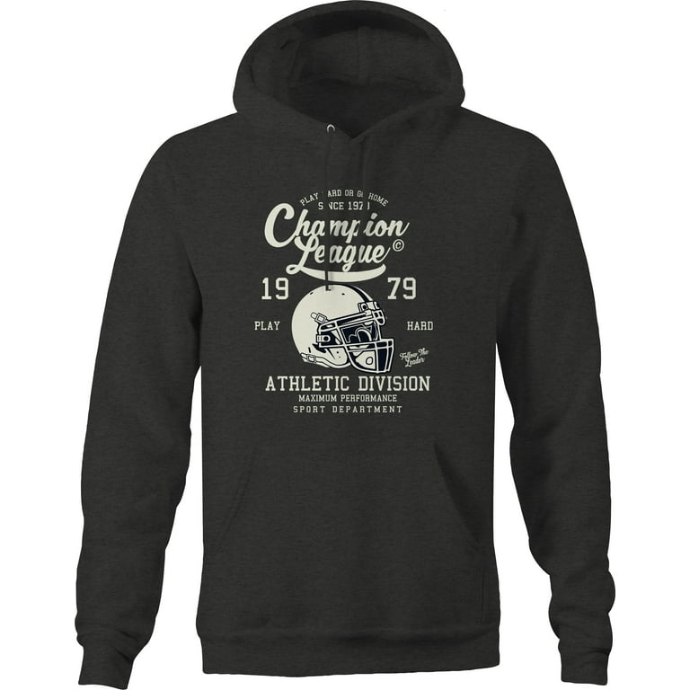 Champions League Athletic Division Football Fleece Sweatshirt for Men 2XL Dark Grey Walmart