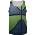 thumbnail image 1 of Championship Basketball Dark Blue and Electric Green All Over Mens Tank Top Multi 2XL, 1 of 2