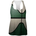 thumbnail image 1 of Championship Basketball Forest Green and Cream All Over Womens Work Out Tank Top Multi X-LG, 1 of 2