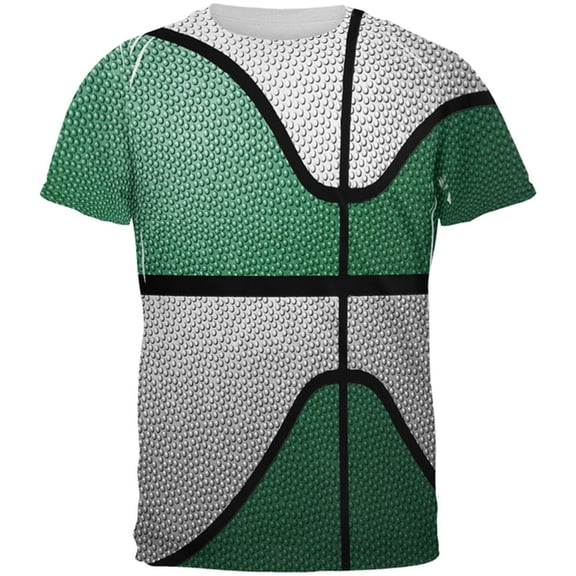 Championship Basketball Irish Green and White All Over Mens T Shirt