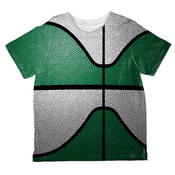 Championship Basketball Irish Green and White All Over Toddler T Shirt