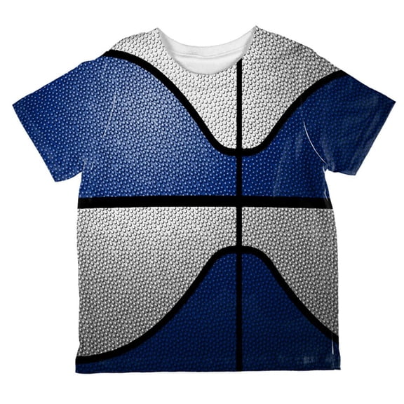 Championship Basketball Navy Blue & White All Over Toddler T Shirt Multi 6T