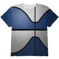 thumbnail image 1 of Championship Basketball Navy Blue & White All Over Youth T Shirt Multi YSM, 1 of 2