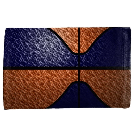 Championship Basketball Navy & Orange All Over Sport Towel