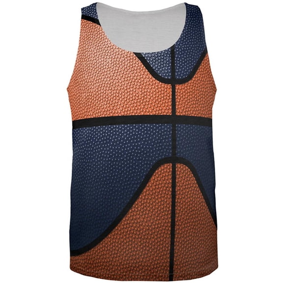 Championship Basketball Orange & Navy All Over Mens Tank Top Multi MD