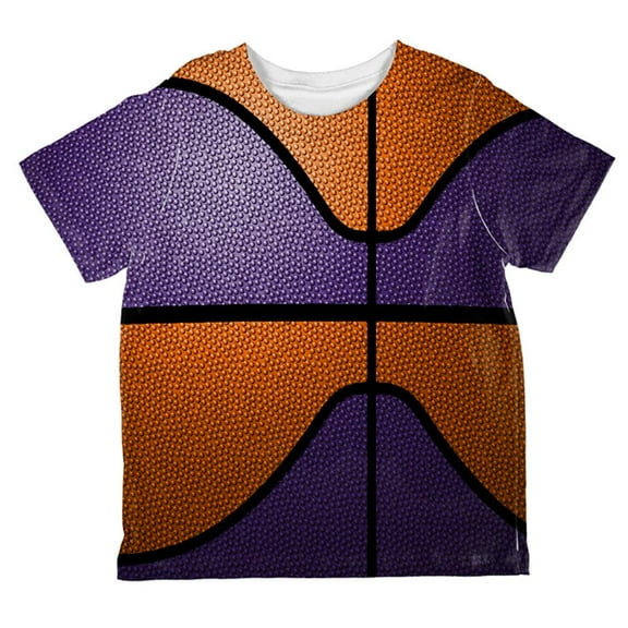 Championship Basketball Orange & Purple All Over Toddler T Shirt Multi 4T