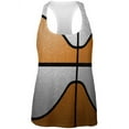 thumbnail image 1 of Championship Basketball Orange & White All Over Womens Work Out Tank Top Multi SM, 1 of 2