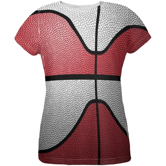Championship Basketball Red & White All Over Womens T Shirt Multi LG