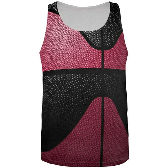 Championship Basketball Red and Black All Over Mens Tank Top Multi LG