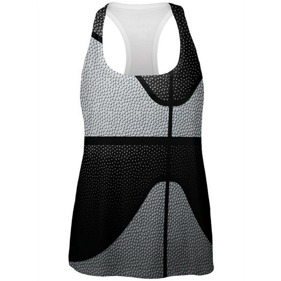 Championship Basketball Silver and Black All Over Womens Work Out Tank Top Multi SM