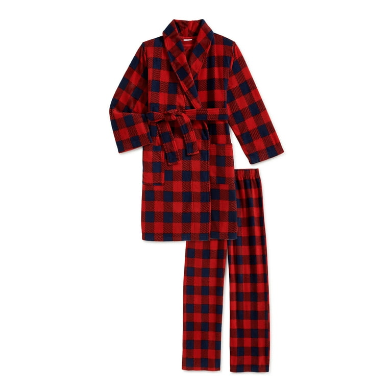 Championship Gold Boys Long Sleeve Graphic Tee Pants Robe