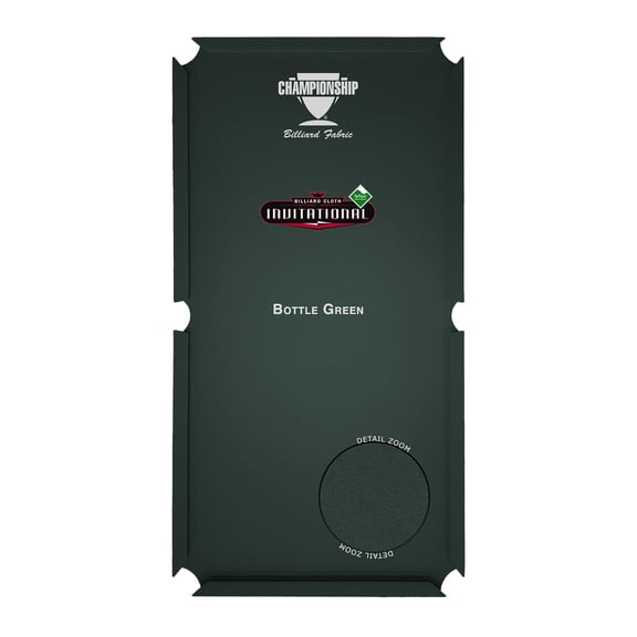 Championship Invitational Pool Table Felt, Billiard Table Cloth, Pool Table Felt Replacement kit, Billiards Table Felt Pool 6 Precut Rail Cloth Strips, Pool Table Accessories - 7 FT (Bottle Green)