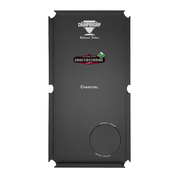 Championship Invitational Pool Table Felt, Billiard Table Cloth, Pool Table Felt Replacement kit, Billiards Table Felt Pool with 6 Precut Rail Cloth Strips, Pool Table Accessories - 7 FT (Charcoal)