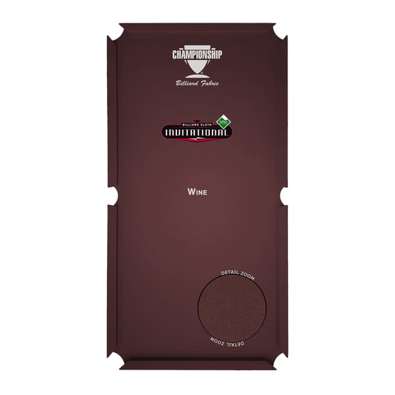 Championship Invitational Pool Table Felt, Billiard Table Cloth, Pool Table Felt Replacement kit, Billiards Table Felt Pool with 6 Precut Rail Cloth Strips, Pool Table Accessories - 7 FT (Wine)