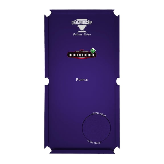 Championship Invitational Pool Table Felt, Billiard Table Cloth, Pool Table Felt Replacement kit, Billiards Table Felt Pool with 6 Precut Rail Cloth Strips, Pool Table Accessories - 8 FT (Purple)