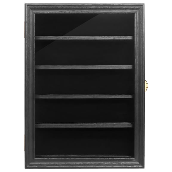Championship Ring Display Case, 5-Tier Sports Badge Pin Gem Storage Frame, Wall-Mount Design for Baseball Football Collectibles