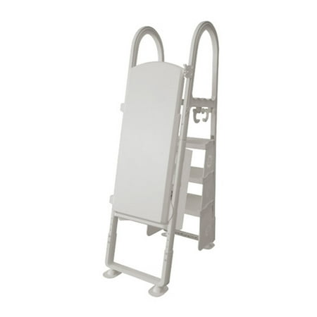 Champlain Plastics 48"-54" Self Closing Pearl White Pool Ladder for Above Ground Pools