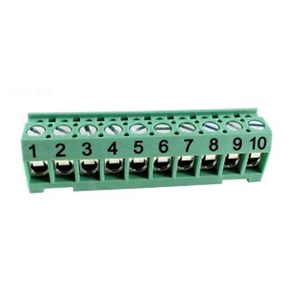 Champlain Plastics 6610Plus Terminal Bar 10 - Pin - Green