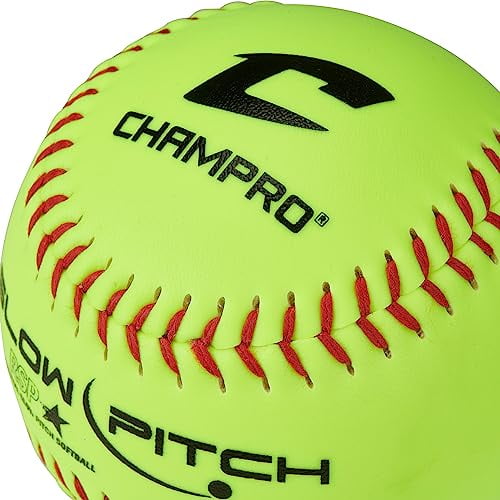 Champro 11" Slow Pitch Practice Softballs with Flat Seams and Durahide