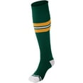 thumbnail image 1 of Striped Baseball Sock - FOREST GREEN, GOLD, WHITE - XS, 1 of 1