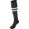 thumbnail image 1 of Champro AS3 Striped Baseball Knee High Socks - Graphite White Black, 1 of 1