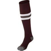 Champro AS3 Striped Baseball Knee High Socks - Maroon White Gray