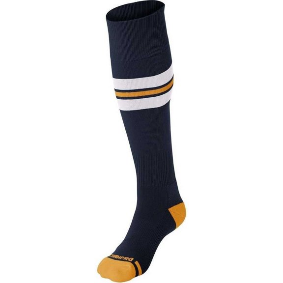 Champro AS3 Striped Baseball Knee High Socks - Navy White Gold