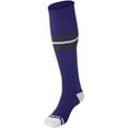 thumbnail image 1 of Striped Baseball Sock - PURPLE, GRAPHITE, WHITE - L, 1 of 1