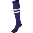 thumbnail image 1 of Striped Baseball Sock - PURPLE, WHITE, BLACK - S, 1 of 1