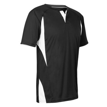 Champro Adult 2 Button Wild Card Jersey Black White 2XL