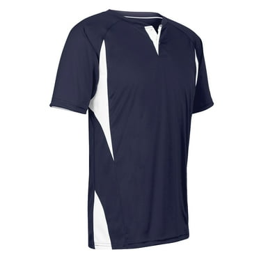 Champro Adult 2 Button Wild Card Jersey Navy White 2XL