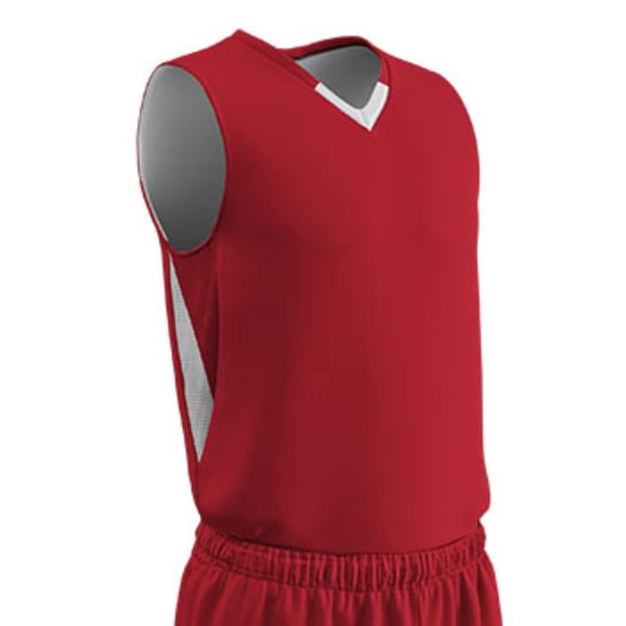 Champro Adult Pivot Reverse Basketball Jersey Scar Wht MED