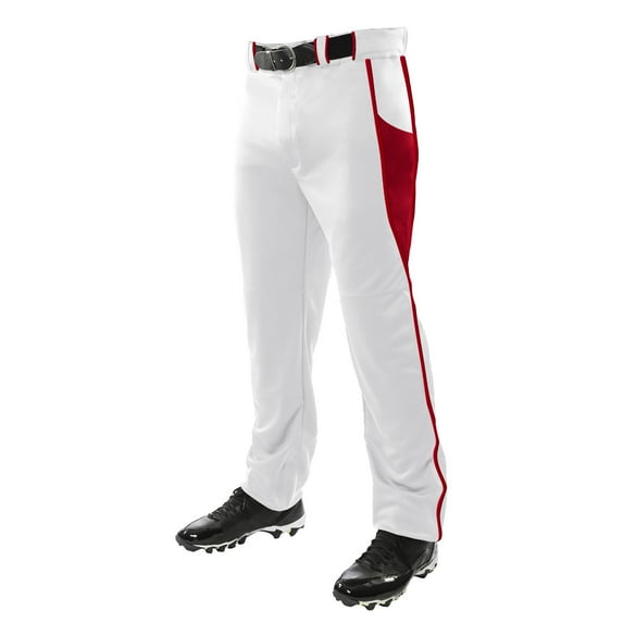 Champro Adult Triple Crown Baseball Pant White Scarlet 2XL